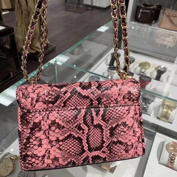 MK Rose Flap Shoulder Bag Crossbody Pink - Picture 3 of 6